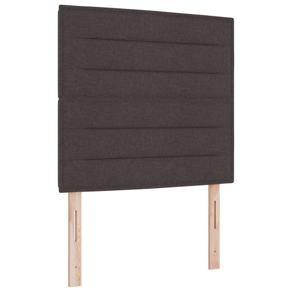 Cama tipo Box Spring Marrón oscuro 120 x 190 cm tela M 2