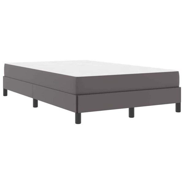Cama con colchón Gris 120 x 190 cm Cuero sintético M 2