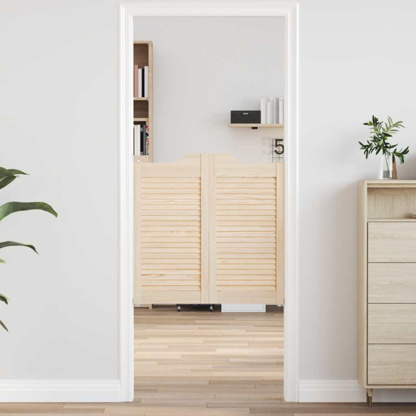 Puertas batientes diseño de lamas 2 par 80x80cm madera pino D