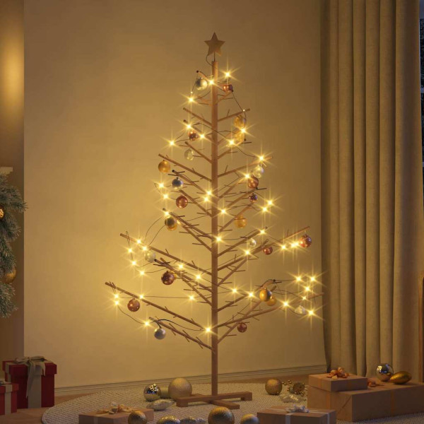 Árbol de Navidad de madera Marrón 180 cm Madera maciza de pino D