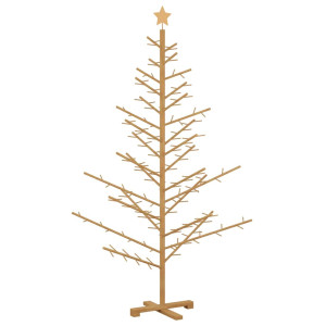 Árbol de Navidad de madera Marrón 180 cm Madera maciza de pino H