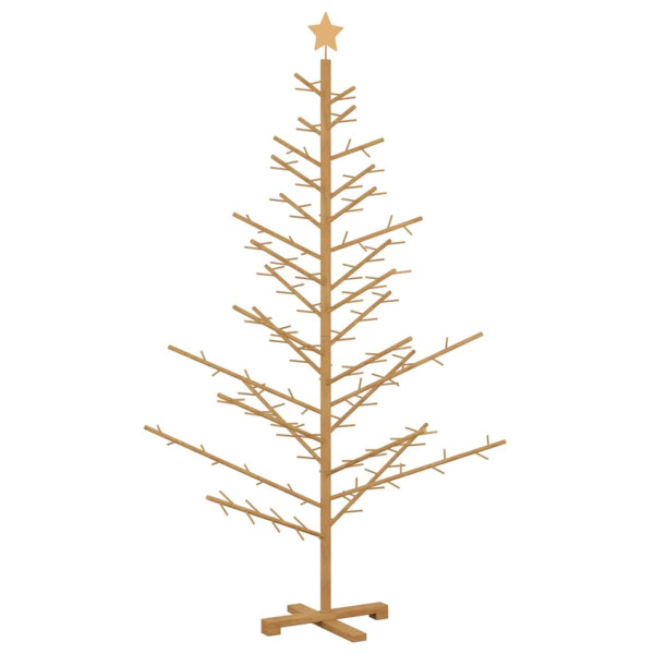 Árbol de Navidad de madera Marrón 180 cm Madera maciza de pino M 2