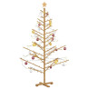 Árbol de Navidad de madera Marrón 180 cm Madera maciza de pino 3