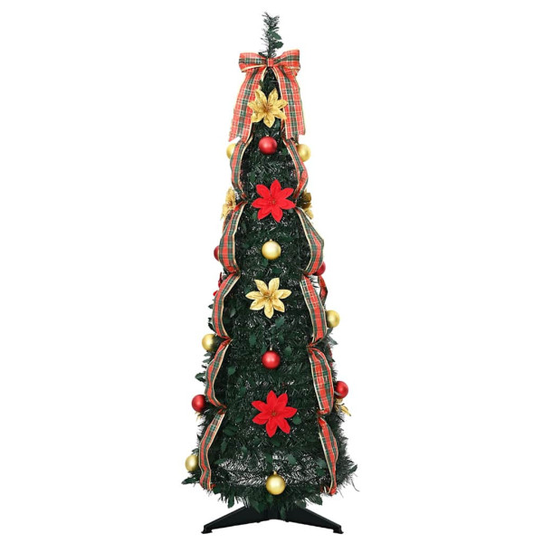Árbol de Navidad artificial con 50 LED Verde 120 cm PVC M 4