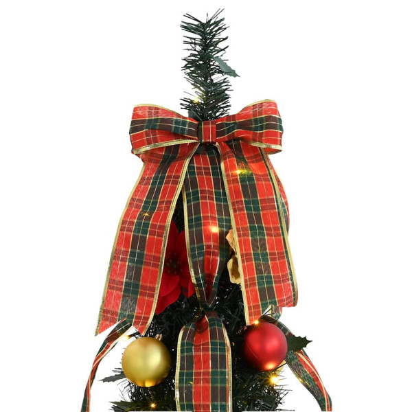 Árbol de Navidad artificial con 100 LED Verde 150 cm PVC M 3