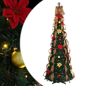Árbol de Navidad artificial con 150 LED Verde 180 cm PVC H