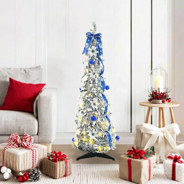 Árbol de Navidad artificial con 50 LED Verde 120 cm PVC D