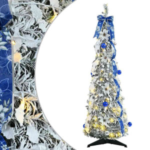 Árbol de Navidad artificial con 50 LED Verde 120 cm PVC H
