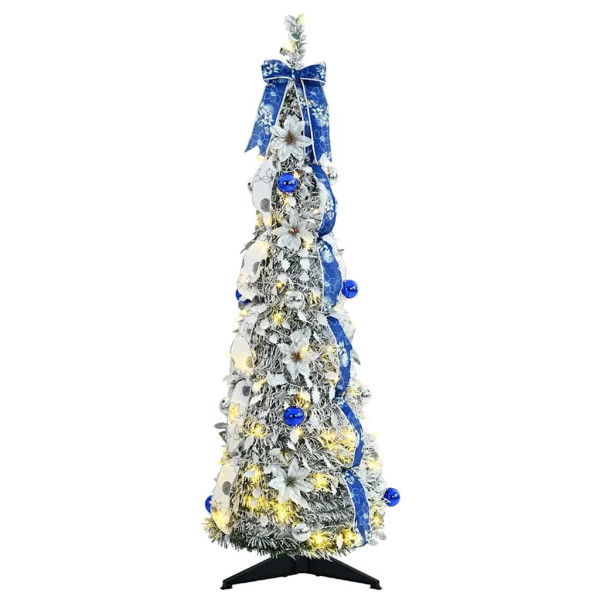 Árbol de Navidad artificial con 50 LED Verde 120 cm PVC M 3