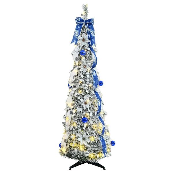 Árbol de Navidad artificial con 100 LED Verde 150 cm PVC D