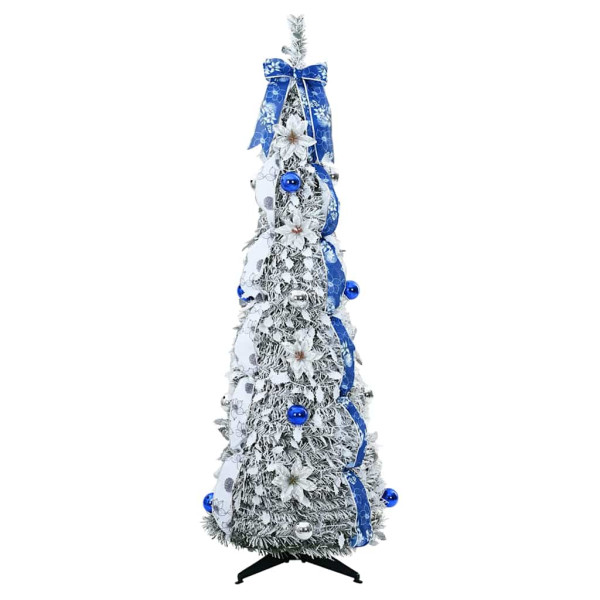 Árbol de Navidad artificial con 100 LED Verde 150 cm PVC M 2