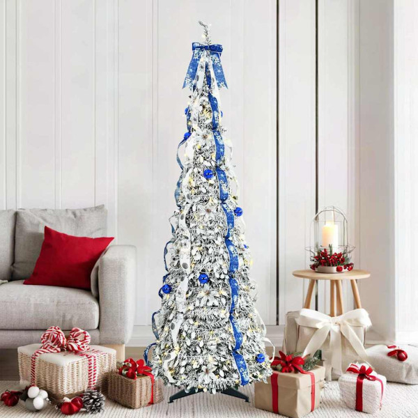 Árbol de Navidad artificial con 150 LED Verde 180 cm PVC D