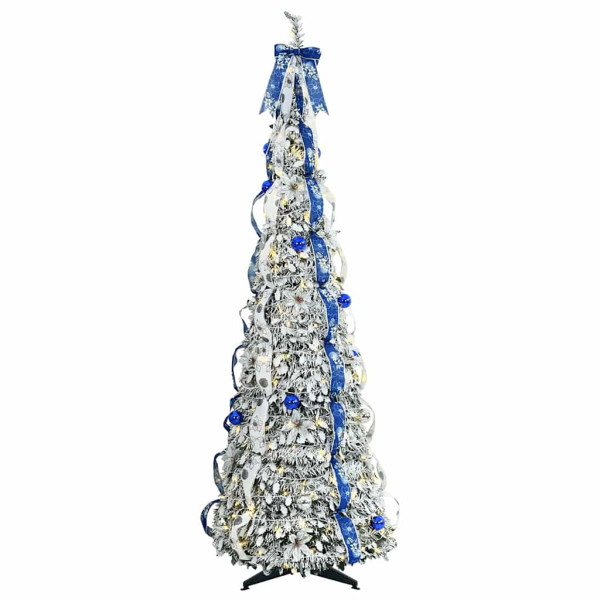 Árbol de Navidad artificial con 200 LED Verde 210 cm PVC M 3