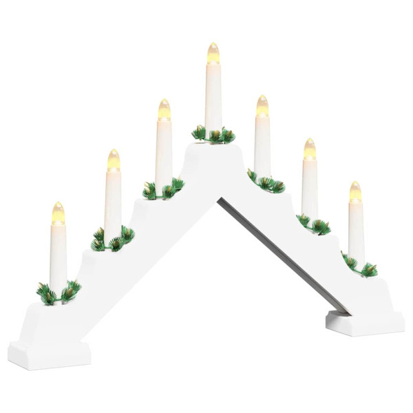 Puente de velas navideñas con 7 LED 39.5 x 5 x 29 cm M 2