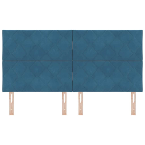 Cabecero Montaje en la pared Azul oscuro 180 cm Terciopelo M 4