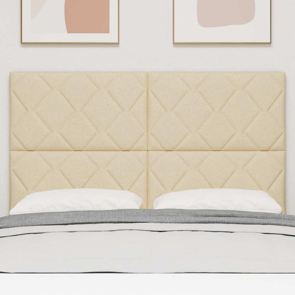 Cabecero de Tela Geométrico con cabecera Crema 160 cm tela M 3