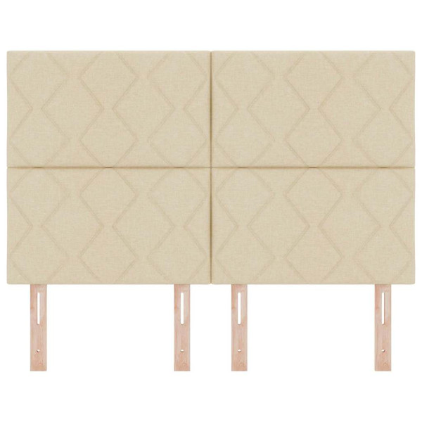 Cabecero de Tela Geométrico con cabecera Crema 160 cm tela M 4