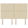 Cabecero con luces de tiras LED con cabecera Crema 160 cm tela 5