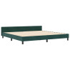 Estructura de cama Verde oscuro 200 x 200 cm Terciopelo 2