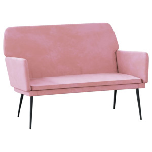 Banco de terciopelo rosa 108x79x79 cm H