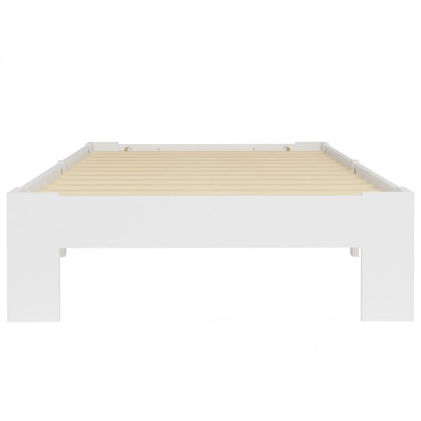 Estructura de cama de madera maciza de pino blanco 90x200 cm M 4