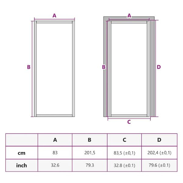 Puerta interior vidrio ESG y aluminio negro 83x201.5 cm M 7