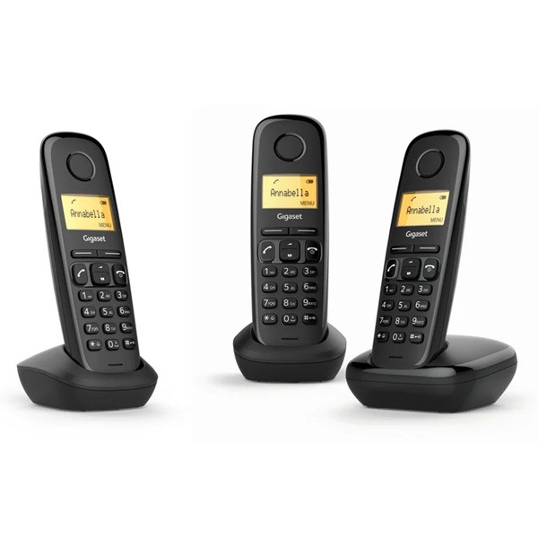 Teléfono Inalámbrico Gigaset A170 Trio negro D
