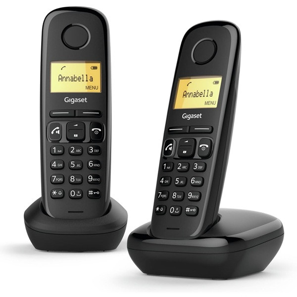 Teléfono Inalámbrico Gigaset A270 Duo negro D