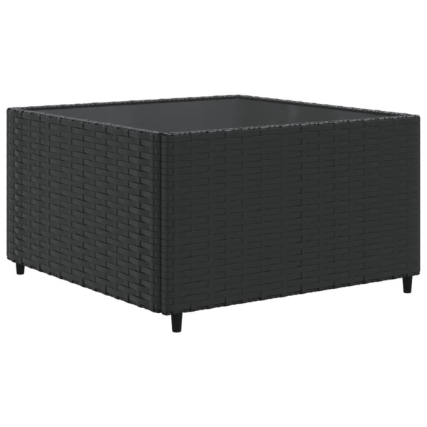 Set de muebles de jardín 8 pzas y cojines ratán sintético negro M 3