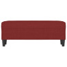 Banco de tela rojo vino tinto 100x35x41 cm 3