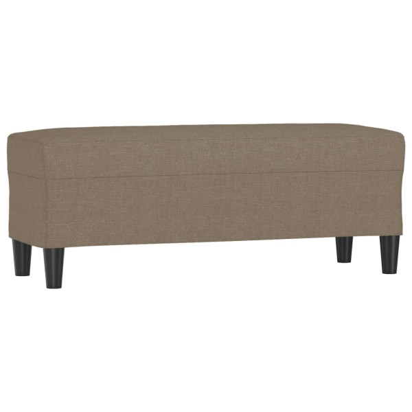 Banco de tela gris taupe 100x35x41 cm M 2