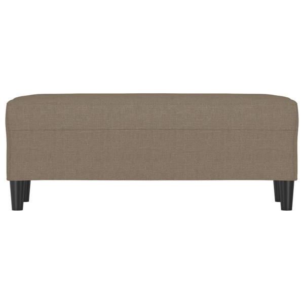 Banco de tela gris taupe 100x35x41 cm M 3