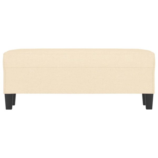 Banco de tela color crema 100x35x41 cm M 3