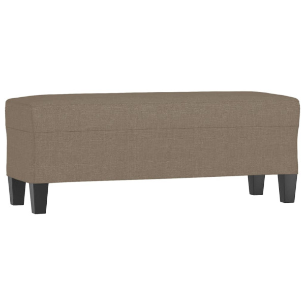 Banco de tela gris taupe 100x35x41 cm M 2