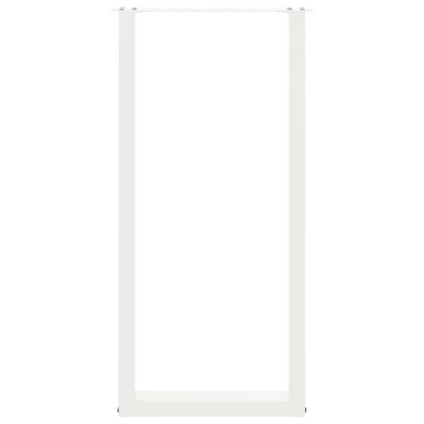 Patas para mesa de bar en forma de U (2 unidades). color blanco. 50 x 100-101 cm. acero M 5