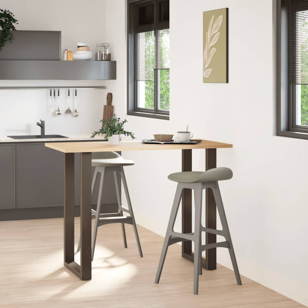 Patas para mesa de bar en forma de U (2 unidades. acero natural. 60 x 100-101 cm) M 2