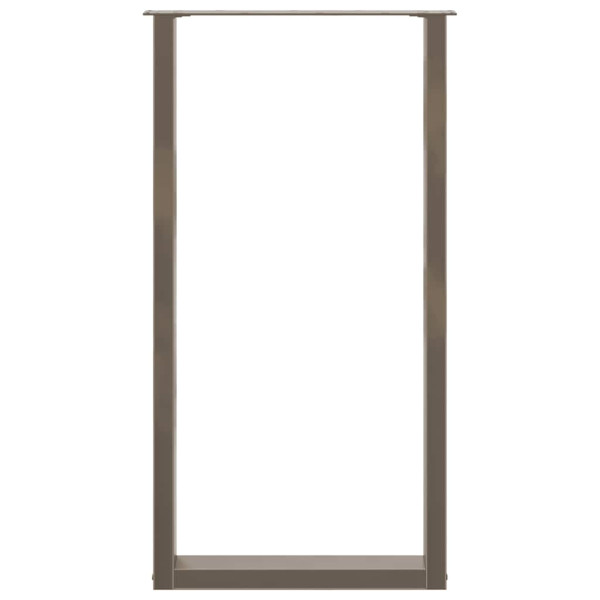 Patas para mesa de bar en forma de U (2 unidades. acero natural. 60 x 110-111 cm) M 5