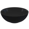 Lavabo Ø28x10 cm cerámica negro brillo 1