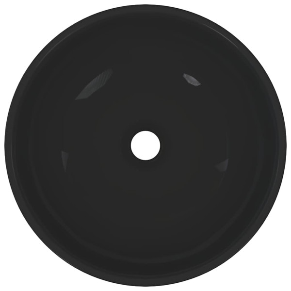 Lavabo Ø28x10 cm cerámica negro brillo M 2