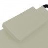Espreguiçadeira de jardim 200x90 cm aço creme 4
