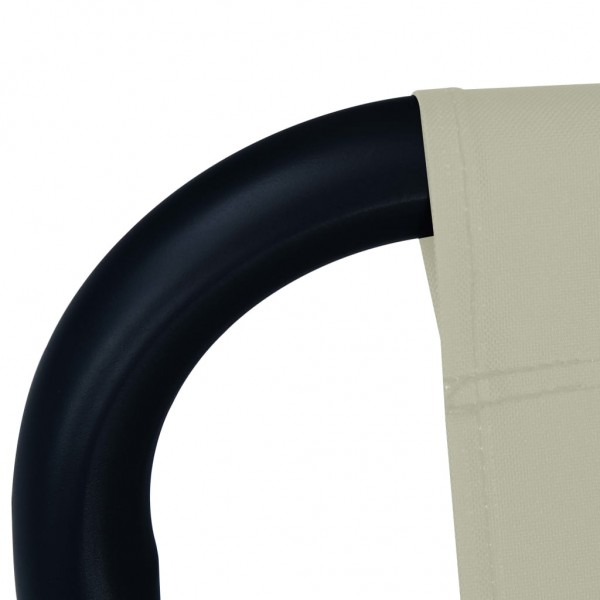 Tumbona de acero color crema 200x90 cm M 5