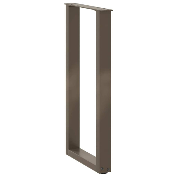 Patas para consola en forma de U (2 unidades. acero natural. 38 x 72-73 cm) M 4