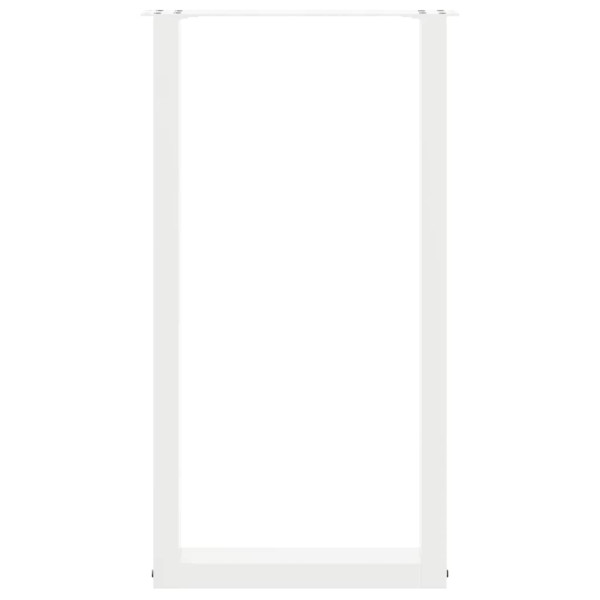 Patas para mesa de bar en forma de U (2 unidades). color blanco. 40 x (90-91) cm. acero M 5