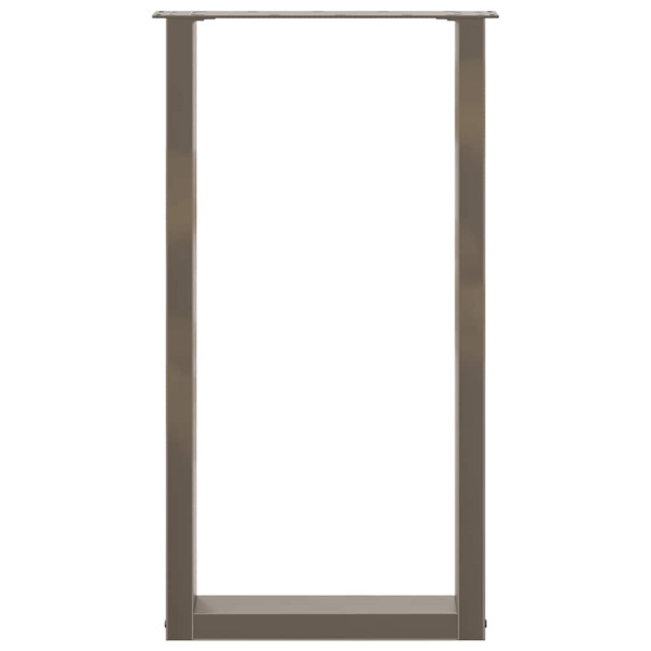 Patas para mesa de bar en forma de U (2 unidades. acero natural. 40 x 90-91 cm) M 5