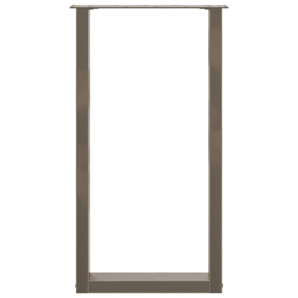 Patas para mesa de bar en forma de U (2 unidades. acero natural. 50 x 90-91 cm) M 5