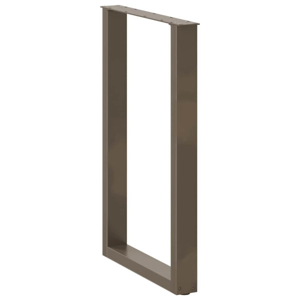 Patas para mesa de bar en forma de U (2 unidades. acero natural. 60 x 90-91 cm) M 4