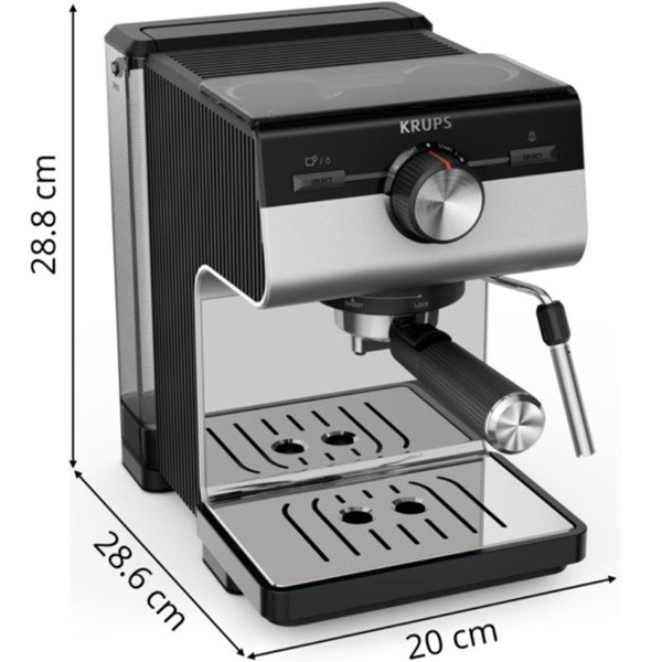Cafetera Expreso KRUPS Authentic+ XP384E10 plata M 3