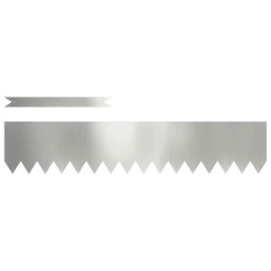 Borduras para césped 50 pcs Plateado 100 x 0.5 x 20 cm H