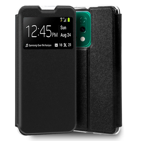 Funda COOL Flip Cover para Oppo Reno 14 5G / 14 F 5G / 14 FS 5G Liso Negro D