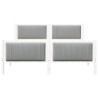 Estructura de cama con cabecera y gris claro 150 x 200 cm 5